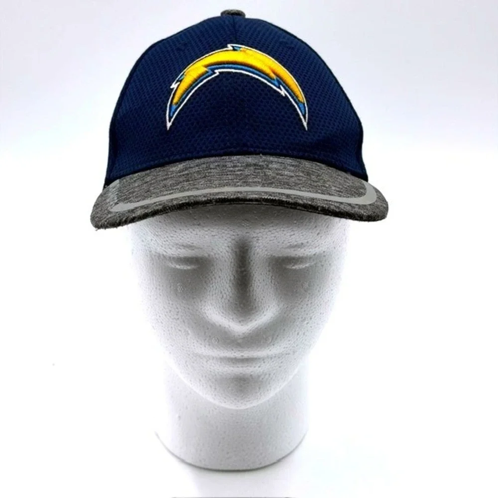 New Era Los Angeles Chargers NFL 39THIRTY Stretch Fit Hat Child Youth Navy Grey